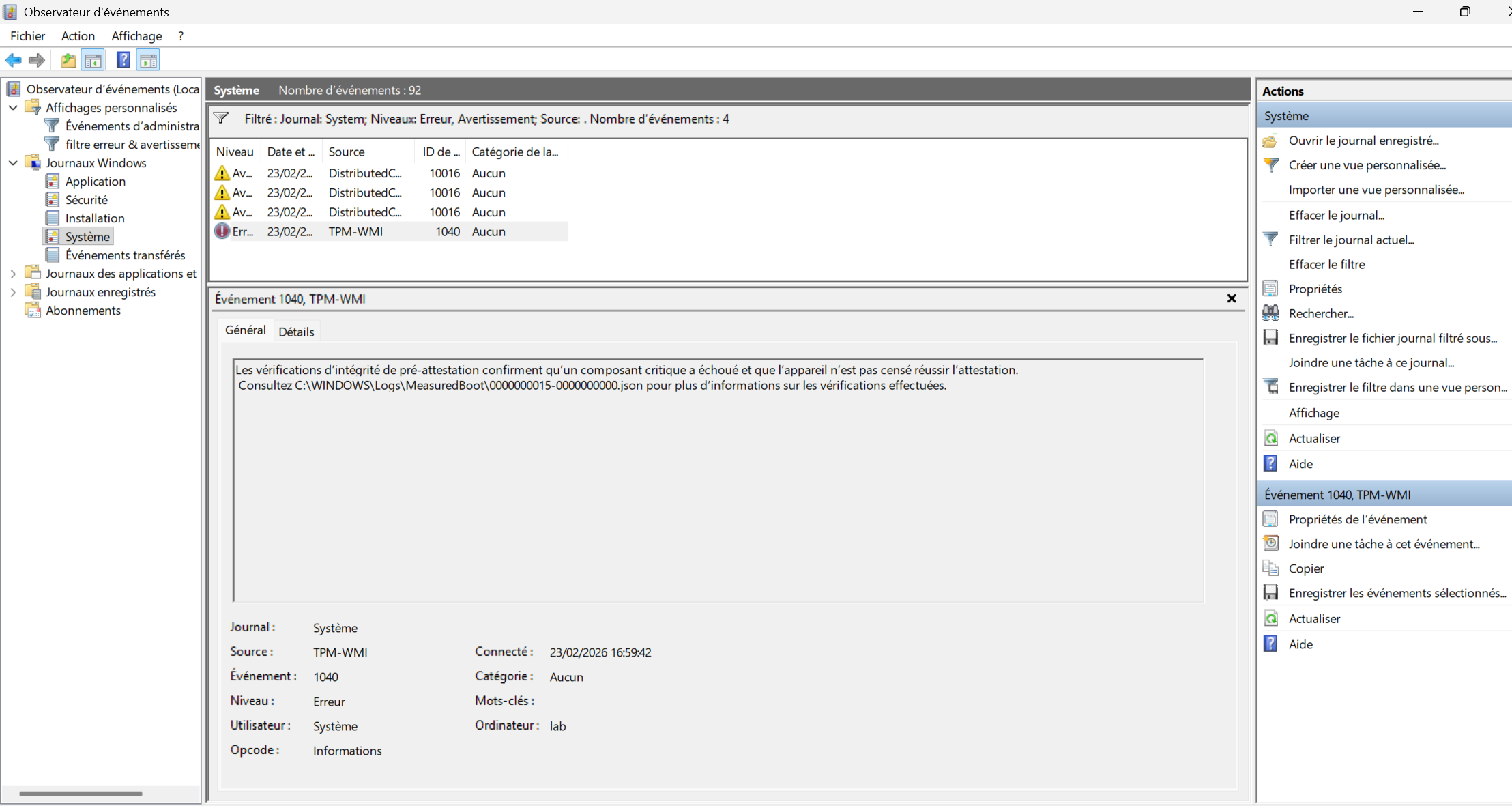 logs apres vidage et redemarrage